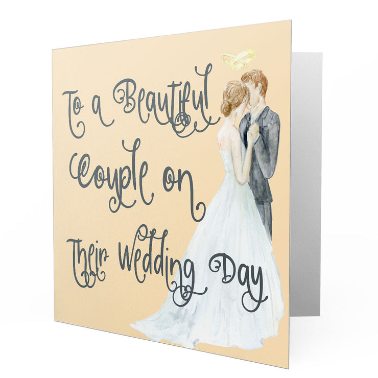 To the Beautiful Couple on their Wedding Day- Greetings Cards