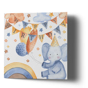 Happy Birthday Watercolor illustration Elephant- Greetings Cards