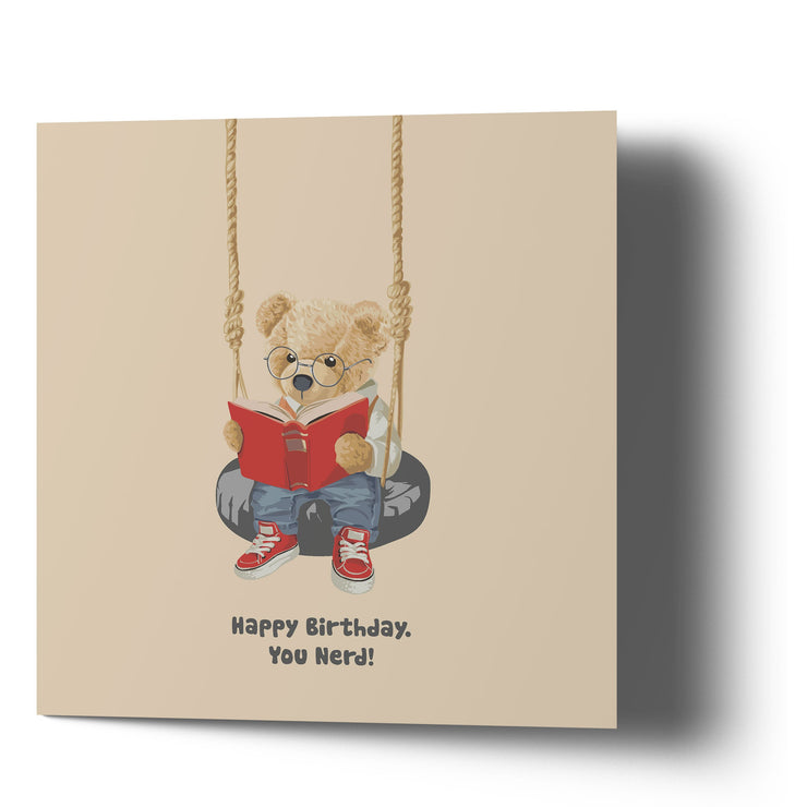 Happy Birthday Nerd - Bear Greetings Cards