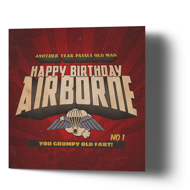 Happy Birthday Airborne Old Fart - Greetings Cards