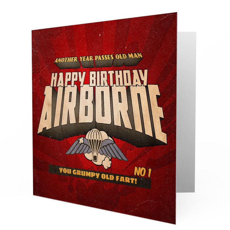 Happy Birthday Airborne Old Fart - Greetings Cards