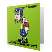 Happy Birthday Boxing girl - Banging day Greetings Cards