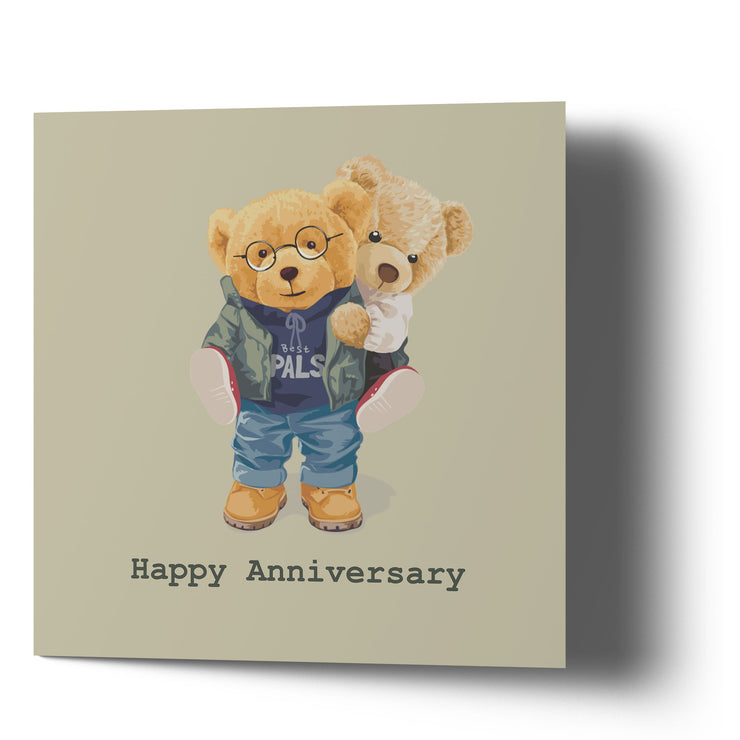 Happy Anniversary Best Pals - Bear Greetings Cards