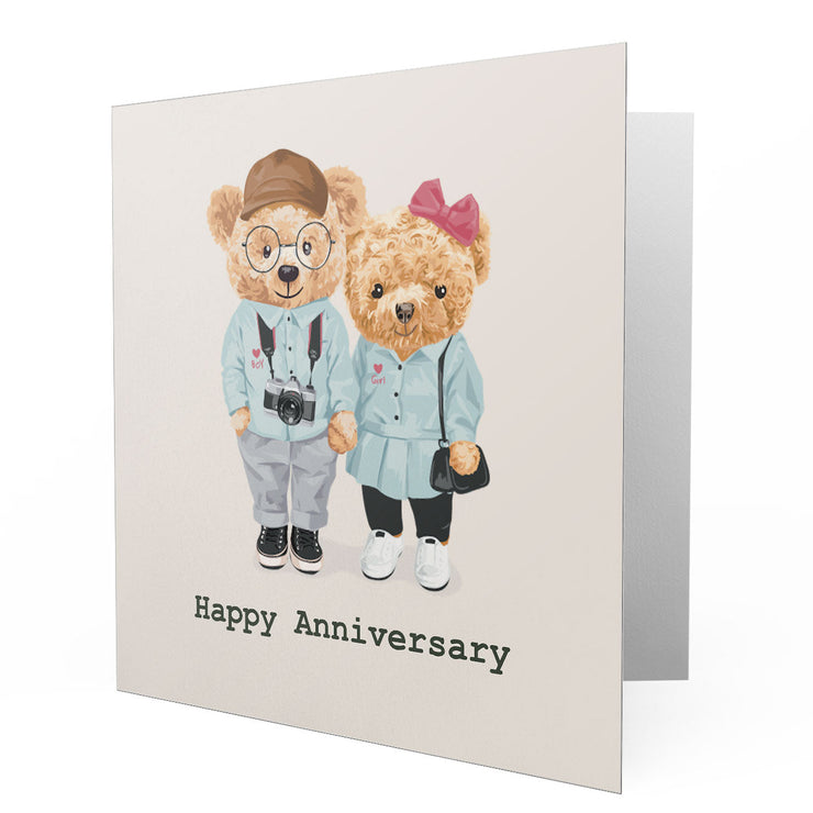 Happy Anniversary Boy Girl - Bear Greetings Cards