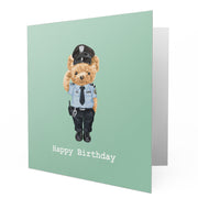 Happy Birthday Police - Bear Greetings Cards