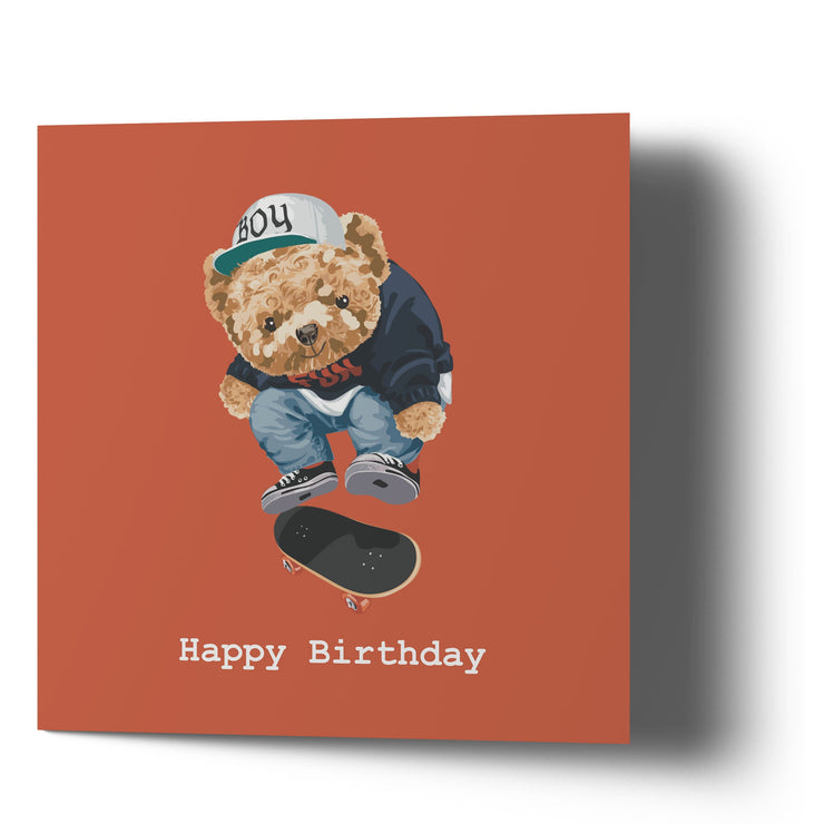 Happy Birthday Skater - Bear Greetings Cards