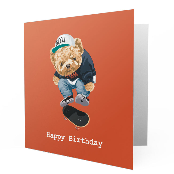 Happy Birthday Skater - Bear Greetings Cards