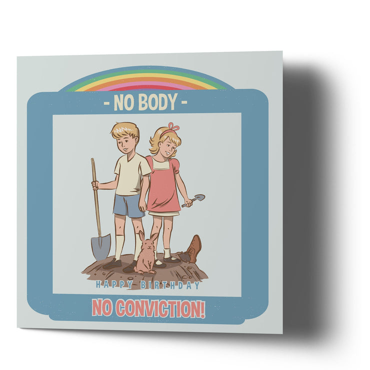 No Body No Conviction - Birthday. - Greetings Cards