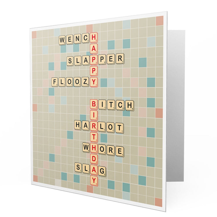 Happy Birthday Scrabble Wench - Greetings Cards