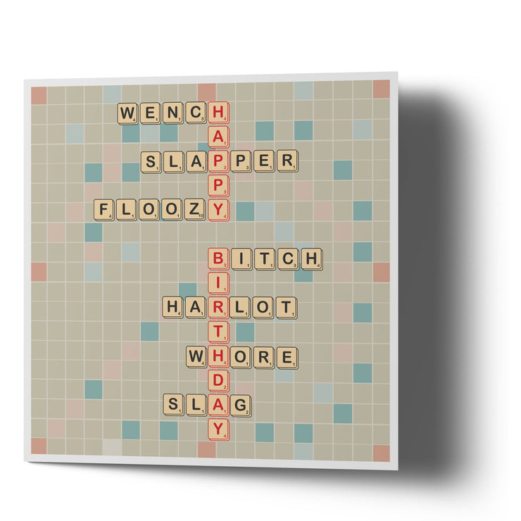 Happy Birthday Scrabble Wench - Greetings Cards