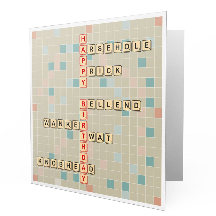 Happy Birthday Scrabble Arsehole - Greetings Cards