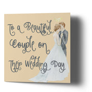 To the Beautiful Couple on their Wedding Day- Greetings Cards