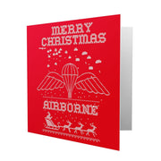 Merry Christmas Airborne - Red Greetings Cards