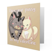 Valentine - I Love Your Pussy - Greeting Card