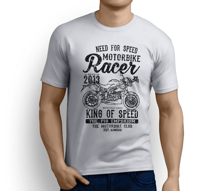 RH King Illustration For A Triumph Speed Triple 2015 Motorbike Fan T-Shirt