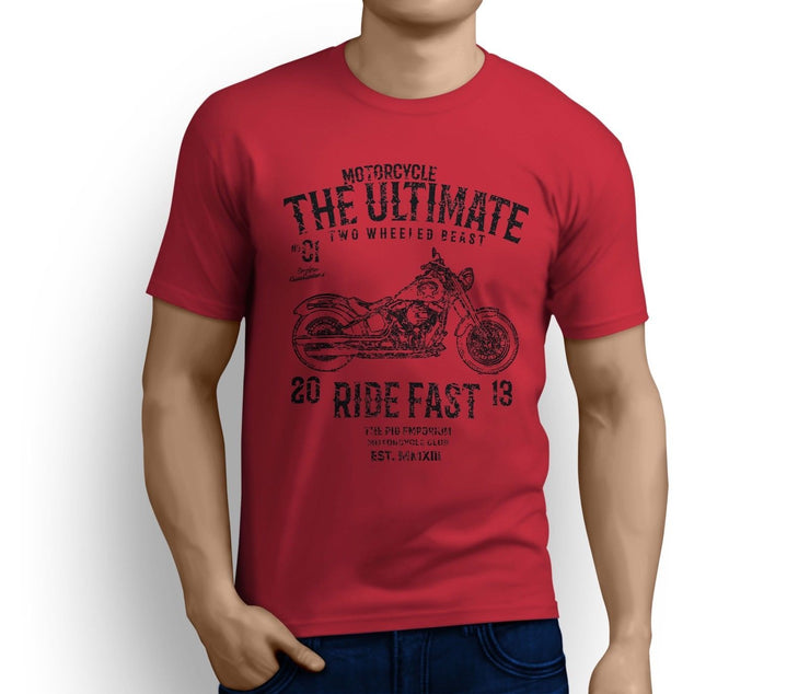 RH Ultimate Art Tee aimed at fans of Harley Davidson Softail Slim S Motorbike