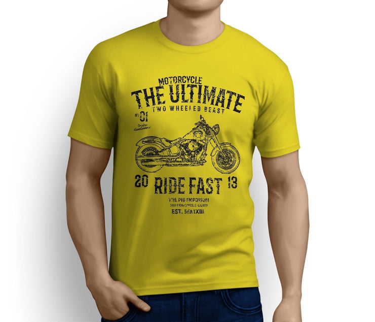 RH Ultimate Art Tee aimed at fans of Harley Davidson Softail Slim S Motorbike