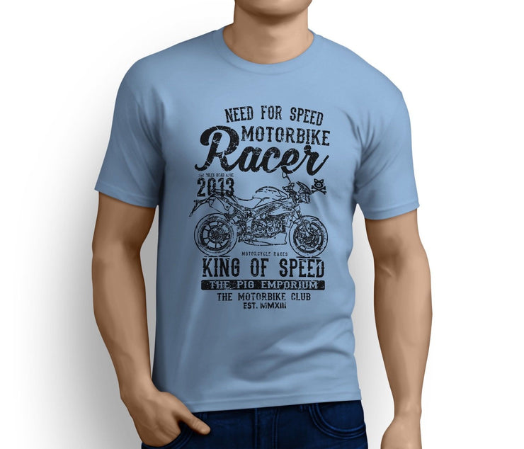 RH King Illustration For A Triumph Speed Triple 2015 Motorbike Fan T-Shirt