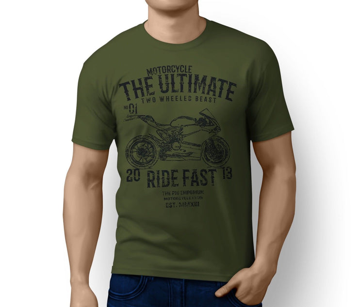 RH Ultimate Illustration For A Ducati 1198 Panigale R 2016 Motorbike Fan T-shirt