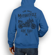 RH* Art Hoodie aimed at fans of Triumph Tiger Explorer Spoked Wheels Motorbike