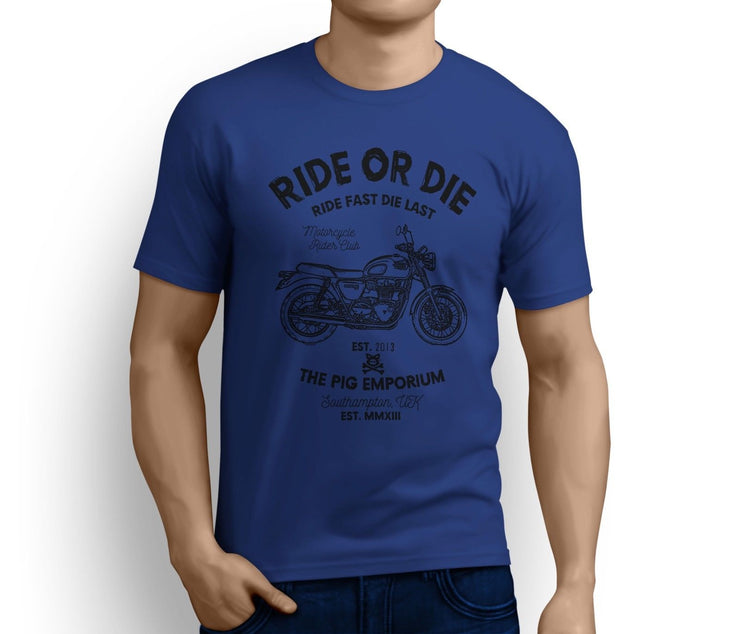 RH Ride Art Tee aimed at fans of Triumph Bonneville T100 Motorbike