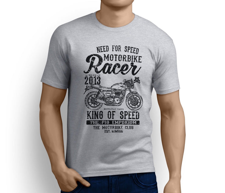 RH King Art Tee aimed at fans of Triumph Street Cup Motorbike