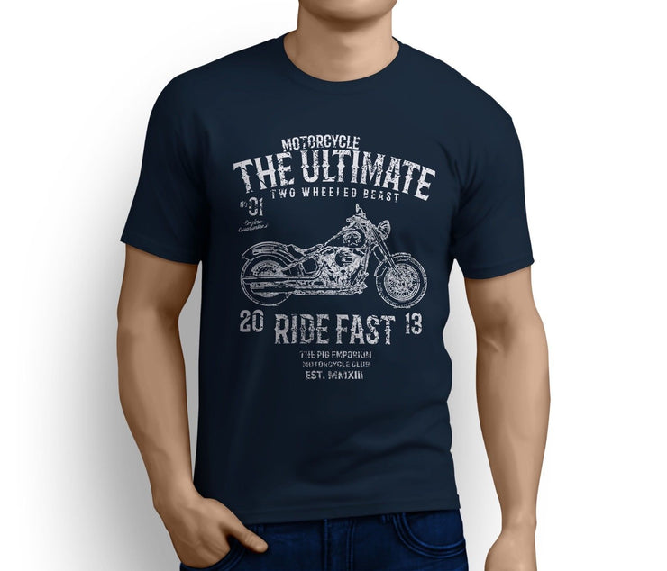 RH Ultimate Art Tee aimed at fans of Harley Davidson Softail Slim S Motorbike