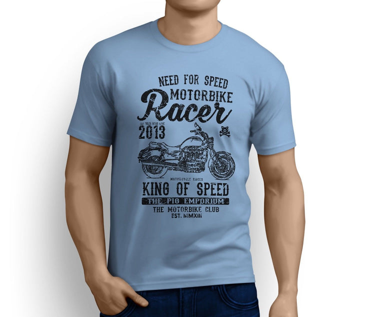 RH King Art Tee aimed at fans of Triumph Rocket III Roadster Motorbike