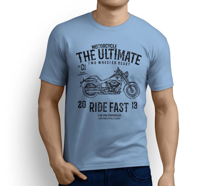 RH Ultimate Art Tee aimed at fans of Harley Davidson Fat Boy S Motorbike