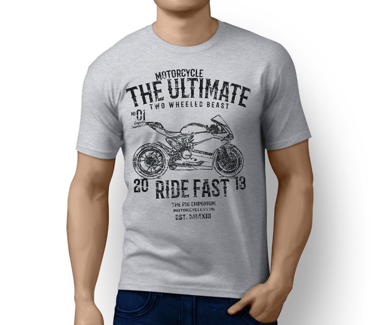 RH Ultimate Illustration For A Ducati 1198 Panigale R 2016 Motorbike Fan T-shirt