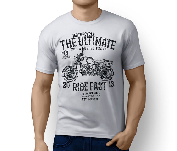 RH Ultimate Illustration For A BMW RNineT Scrambler Motorbike Fan T-shirt