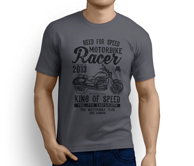 RH King Art Tee aimed at fans of Triumph Rocket III Roadster Motorbike