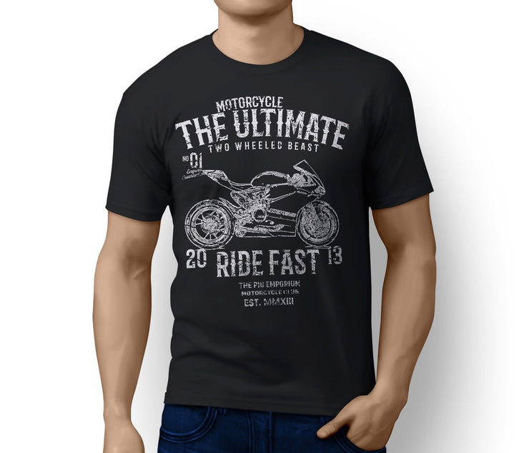 RH Ultimate Illustration For A Ducati 1198 Panigale R 2016 Motorbike Fan T-shirt