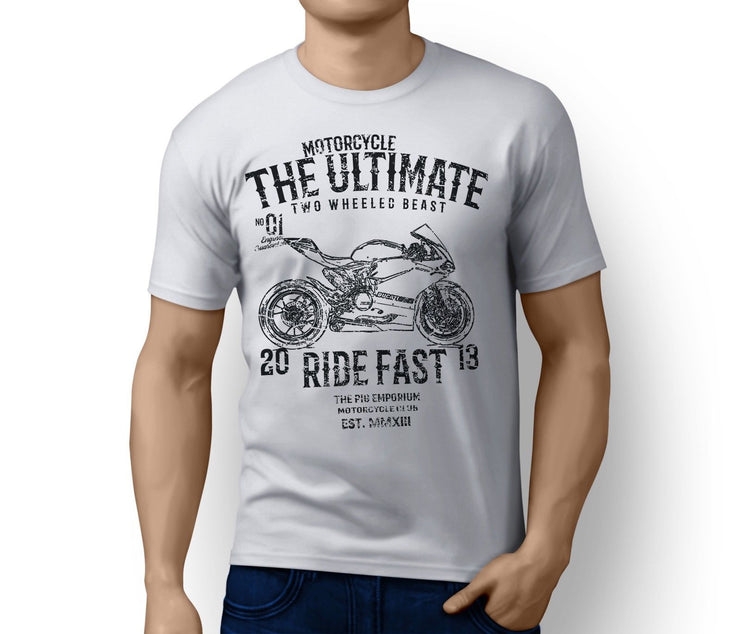 RH Ultimate Illustration For A Ducati 1198 Panigale R 2016 Motorbike Fan T-shirt