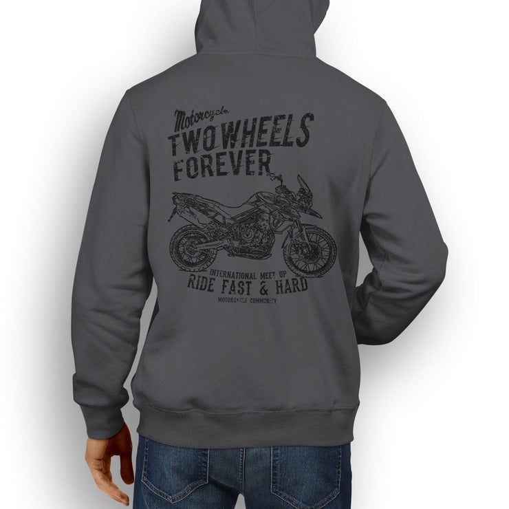 RH Illustration For A Triumph Tiger 800 XC 2016 Motorbike Fan Hoodie