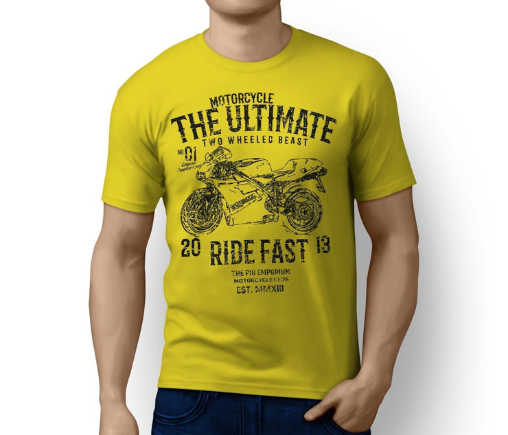 RH Ultimate Illustration For A Ducati 748 Motorbike Fan T-shirt