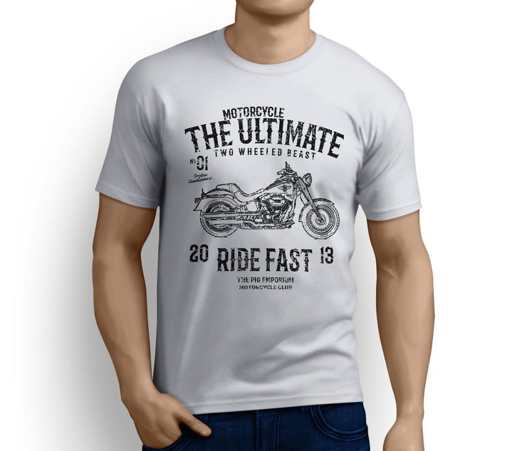 RH Ultimate Art Tee aimed at fans of Harley Davidson Fat Boy S Motorbike