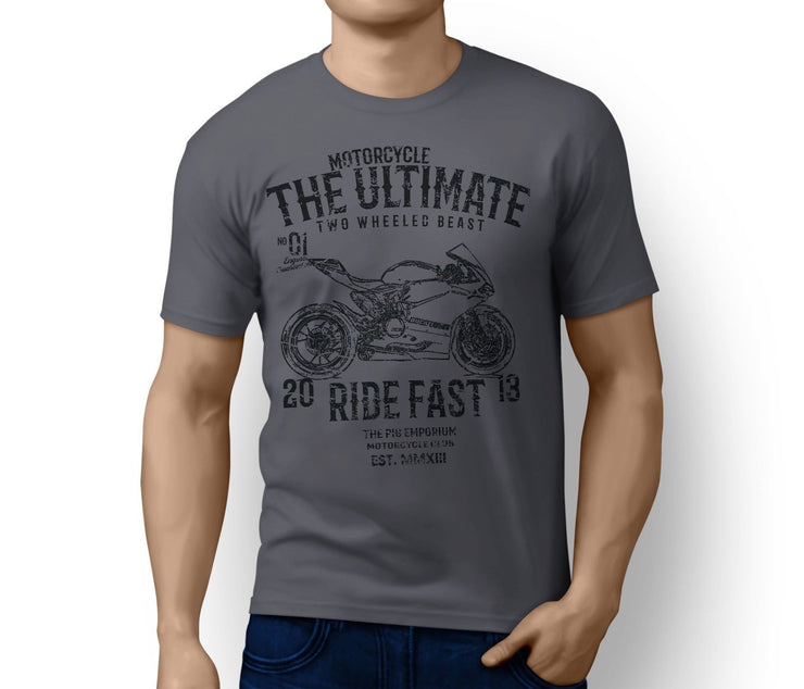 RH Ultimate Illustration For A Ducati 1198 Panigale R 2016 Motorbike Fan T-shirt