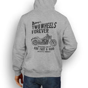 RH Illustration For A Harley Davidson Fat Boy Motorbike Fan Hoodie