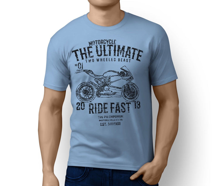 RH Ultimate Illustration For A Ducati 1198 Panigale R 2016 Motorbike Fan T-shirt