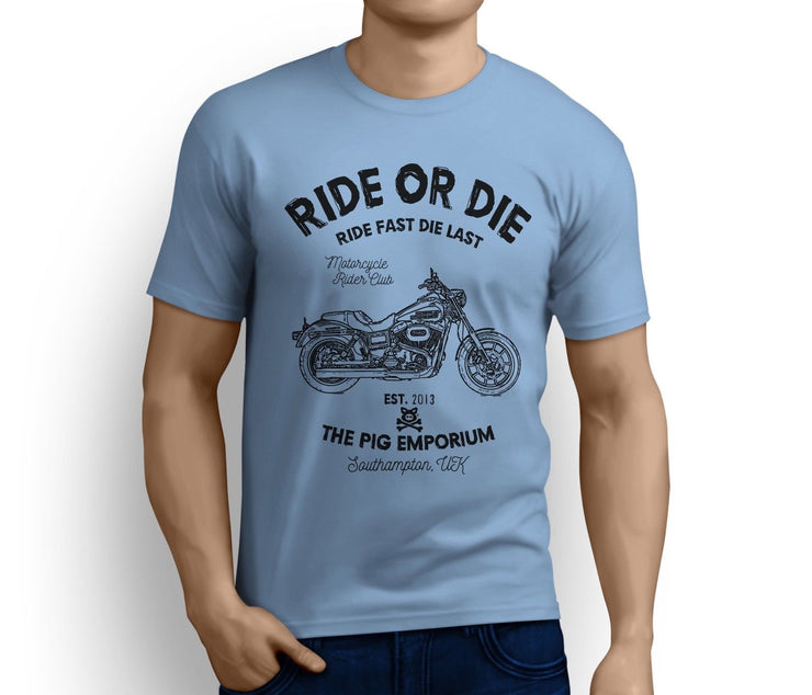 RH Ride Art Tee aimed at fans of Harley Davidson Low Rider Motorbike