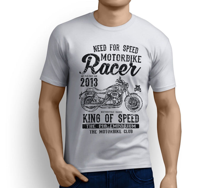 RH King Illustration For A Harley Davidson 1200 Custom Motorbike Fan T-shirt