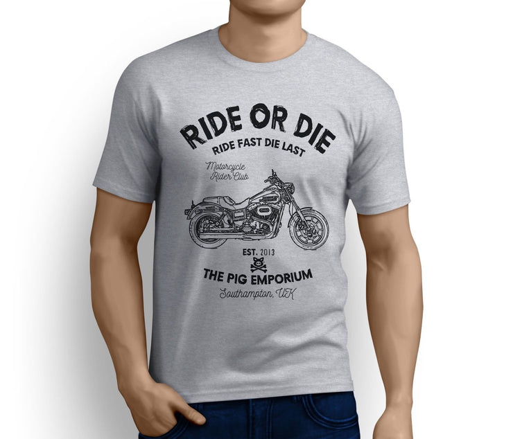 RH Ride Art Tee aimed at fans of Harley Davidson Low Rider Motorbike