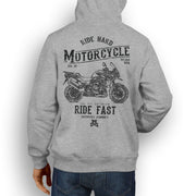 RH* Art Hoodie aimed at fans of Triumph Tiger Explorer Spoked Wheels Motorbike