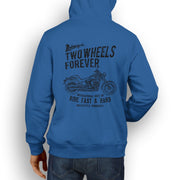 RH Illustration For A Harley Davidson Fat Boy Motorbike Fan Hoodie