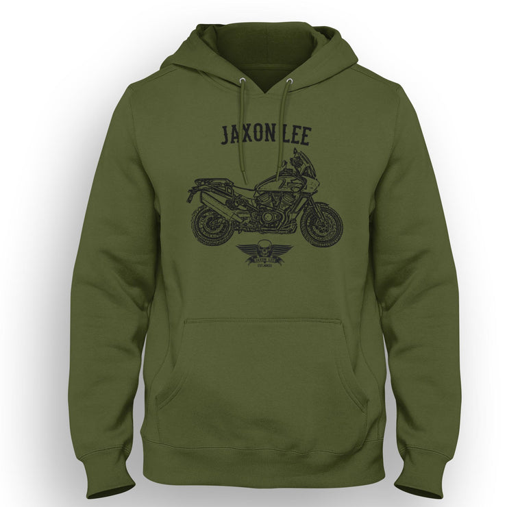 Jaxon Lee Art Hood aimed at fans of Harley Davidson Pan America Motorbike