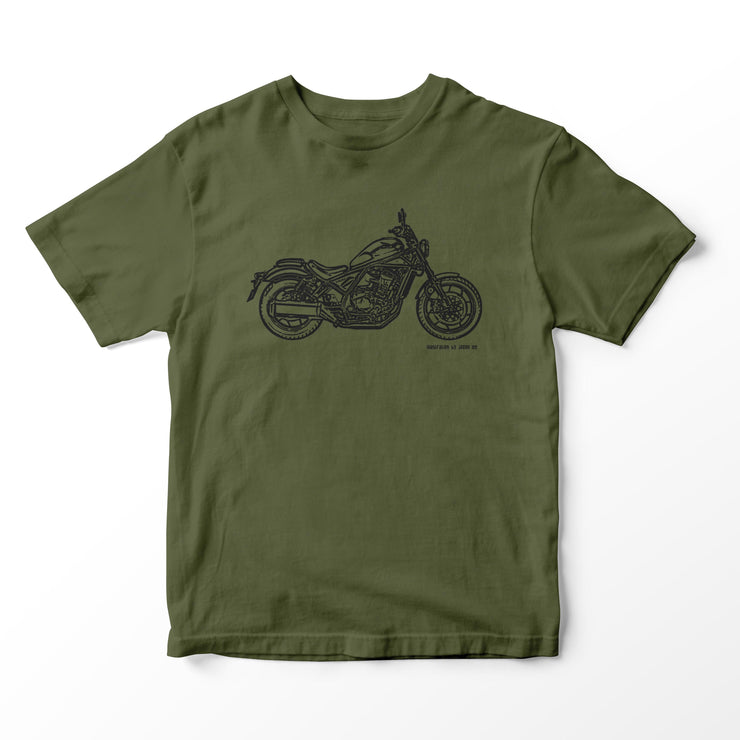 JL Illustration For A Honda Rebel 1100 Motorbike Fan T-shirt