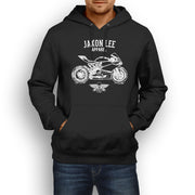 Jaxon Lee Illustration For A Ducati 1198 Panigale R Motorbike Fan Hoodie