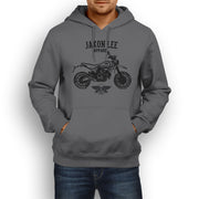 Jaxon Lee Illustration For A Ducati Scrambler Desert Sled Motorbike Fan Hoodie