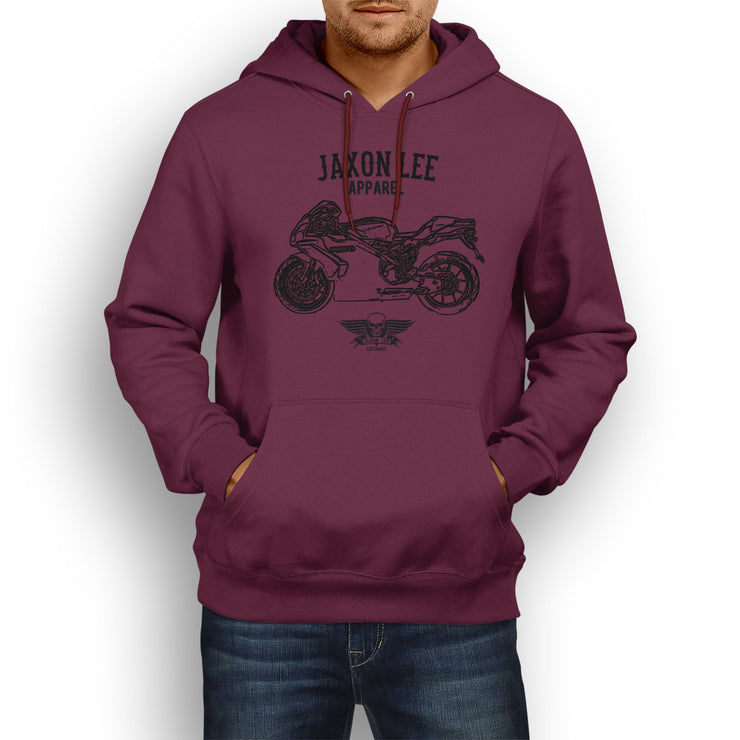 Jaxon Lee Illustration For A Ducati 749S Motorbike Fan Hoodie